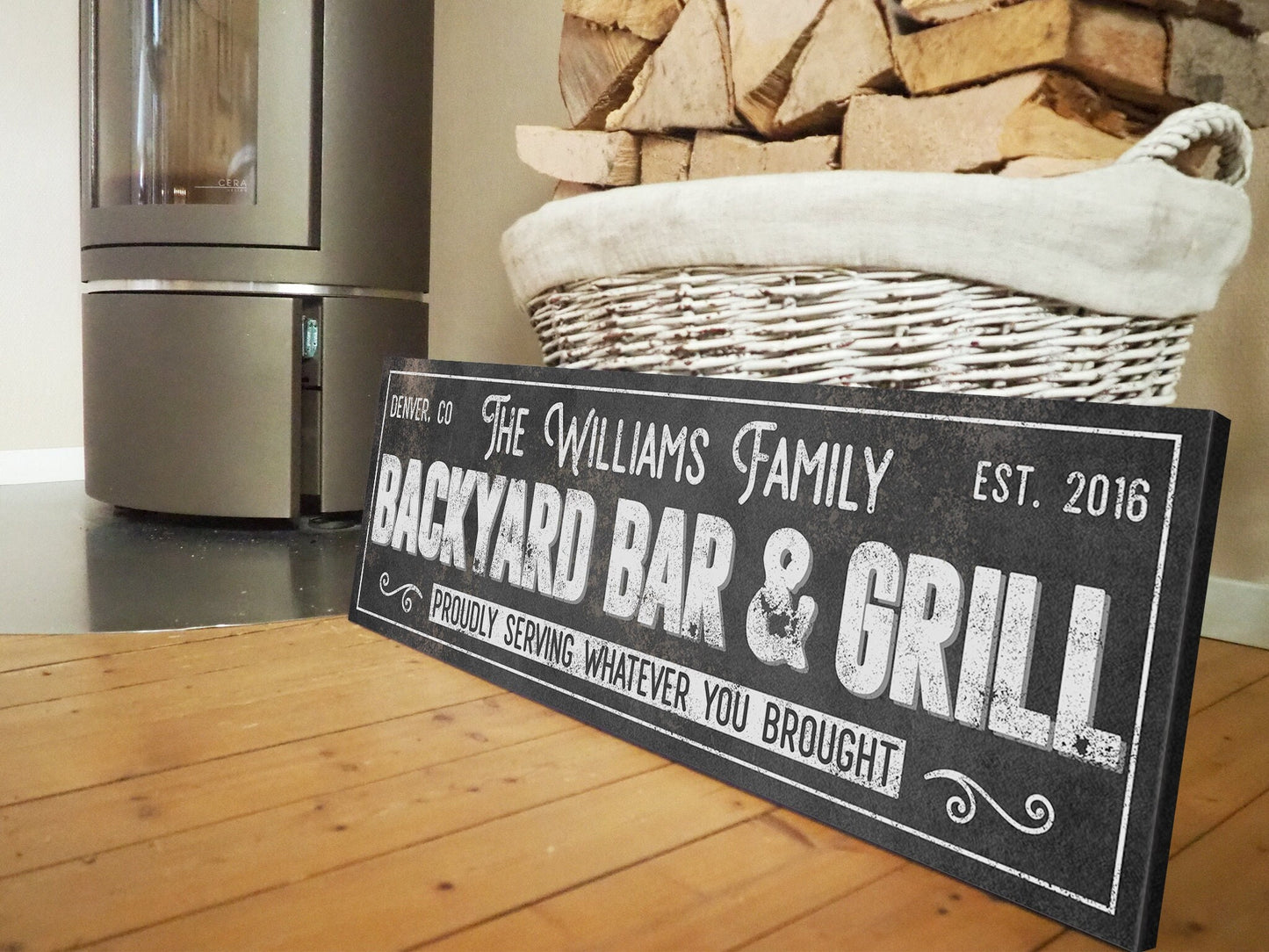 CUSTOM BACKYARD BAR AND GRILL SIGN