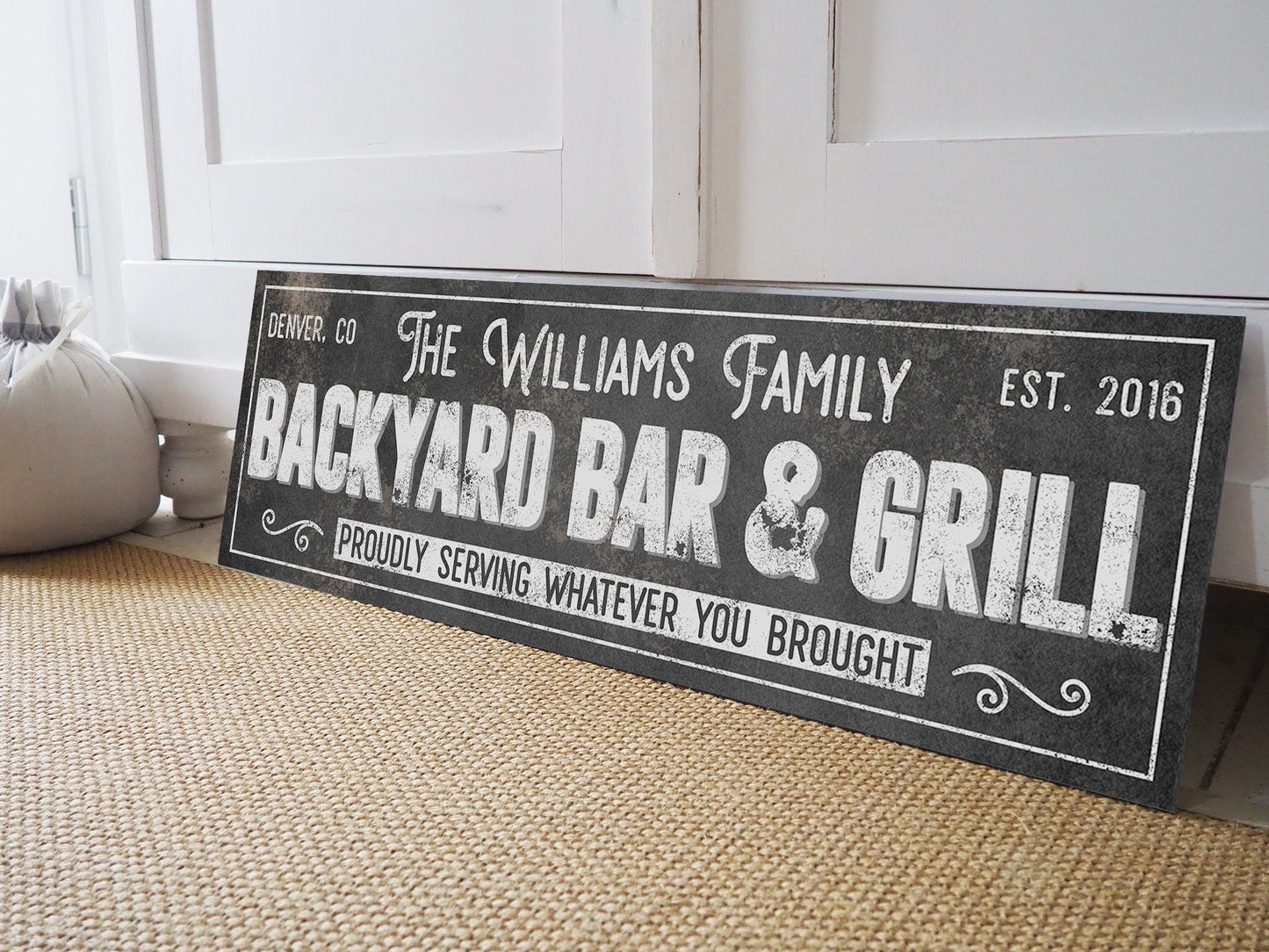CUSTOM BACKYARD BAR AND GRILL SIGN