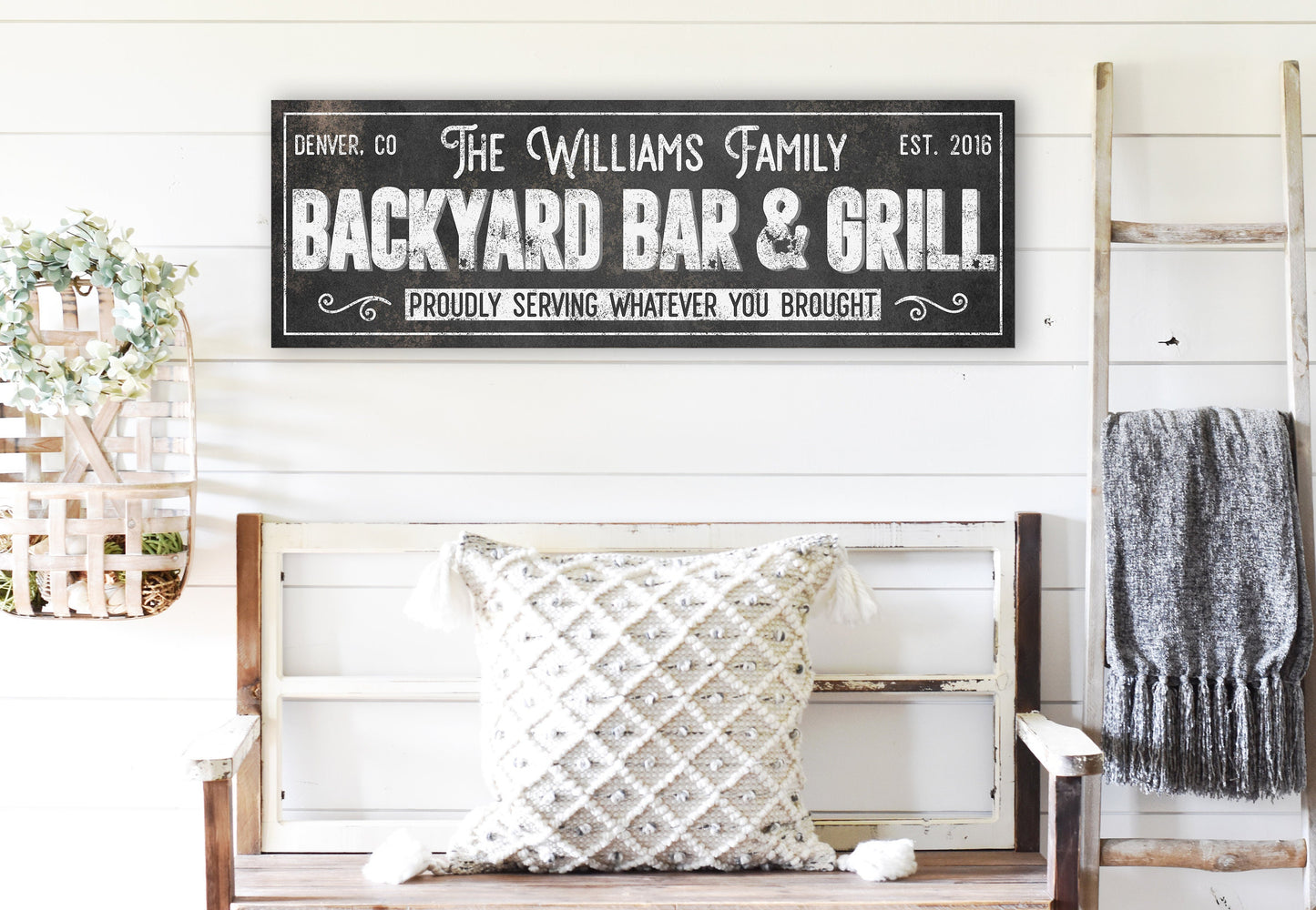 CUSTOM BACKYARD BAR AND GRILL SIGN