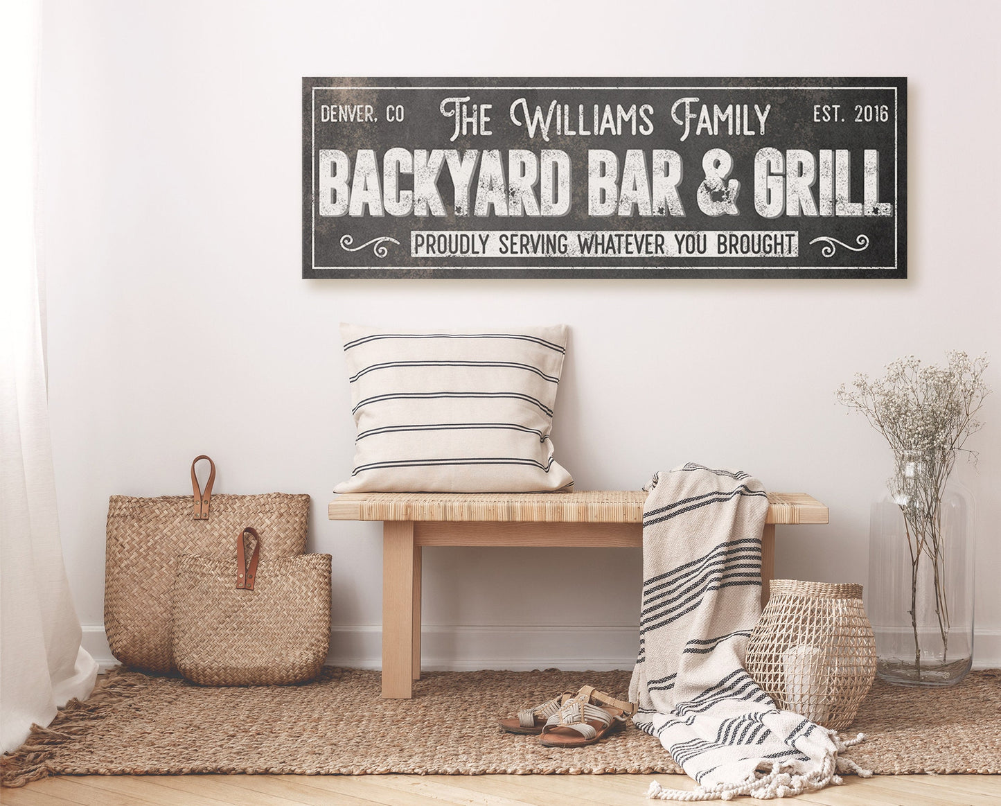 CUSTOM BACKYARD BAR AND GRILL SIGN