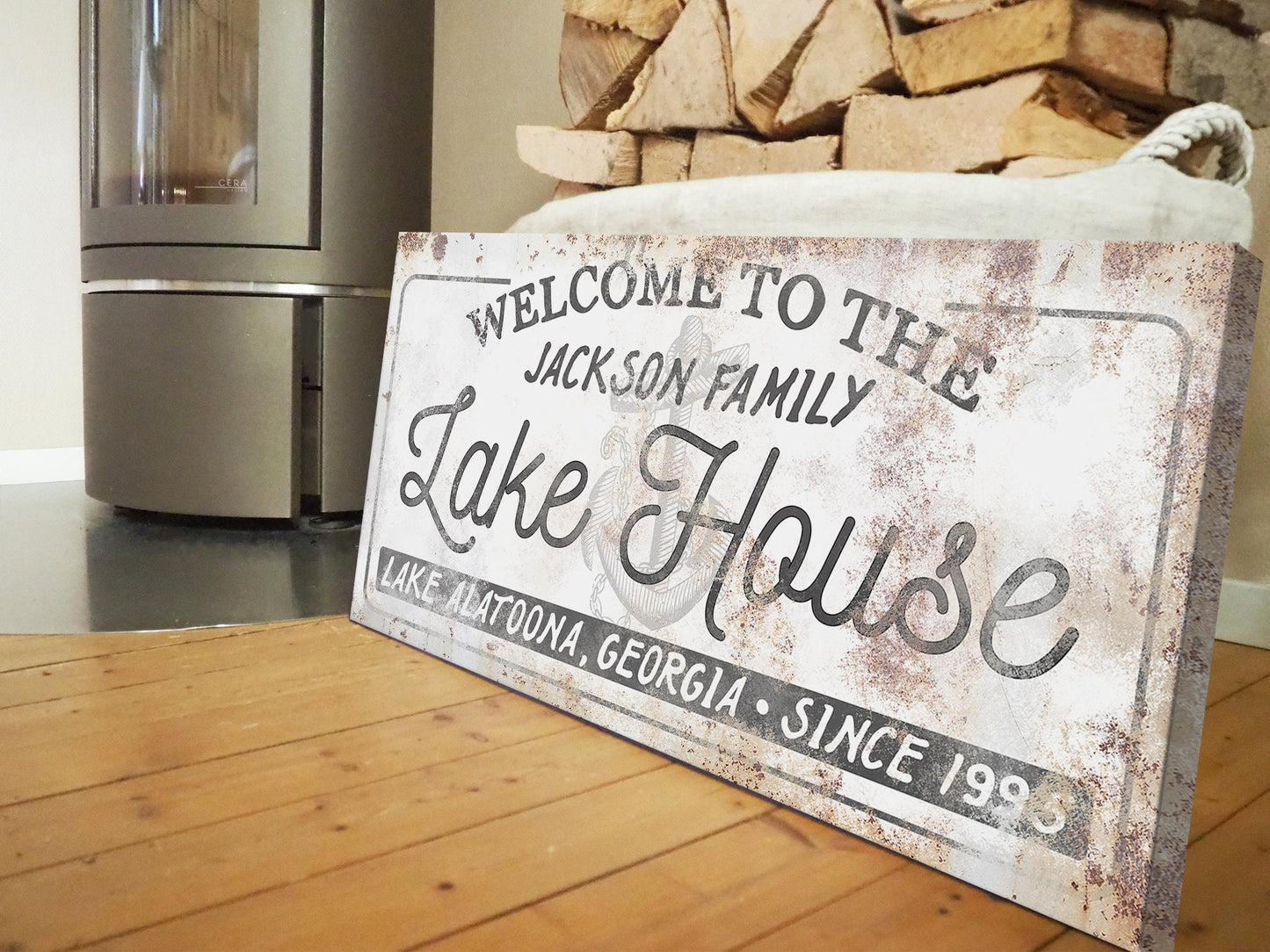 CUSTOM FAMILY LAKE HOUSE SIGN