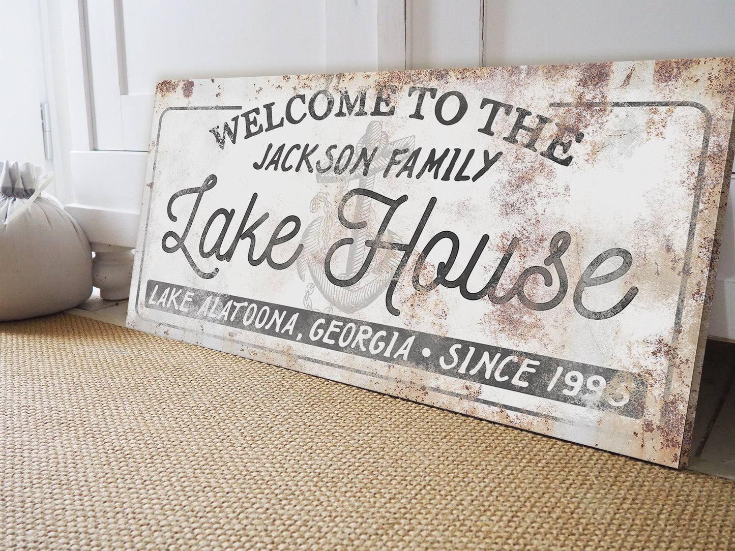 CUSTOM FAMILY LAKE HOUSE SIGN