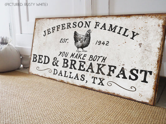 CUSTOM BED AND BREAKFAST SIGN