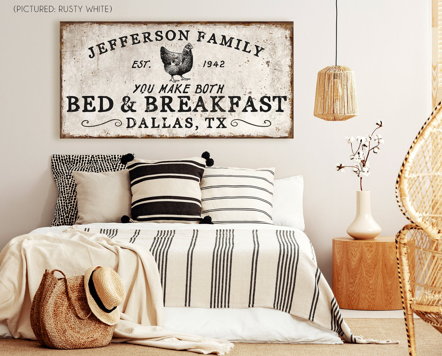CUSTOM BED AND BREAKFAST SIGN