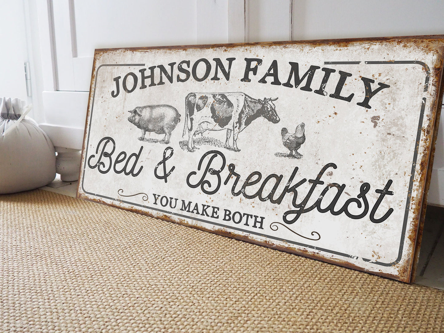 CUSTOM BED AND BREAKFAST SIGN
