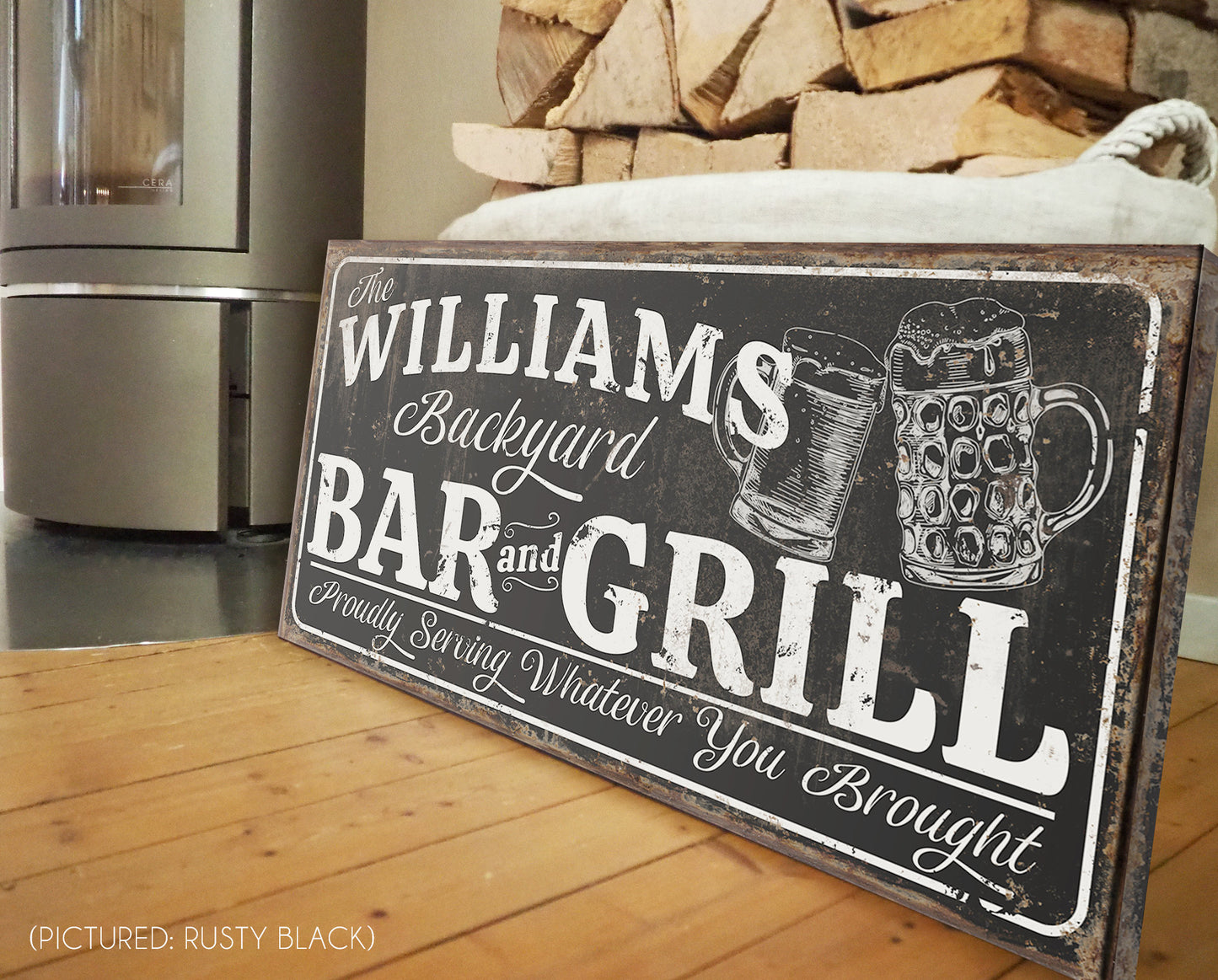 CUSTOM BACKYARD BAR AND GRILL SIGN