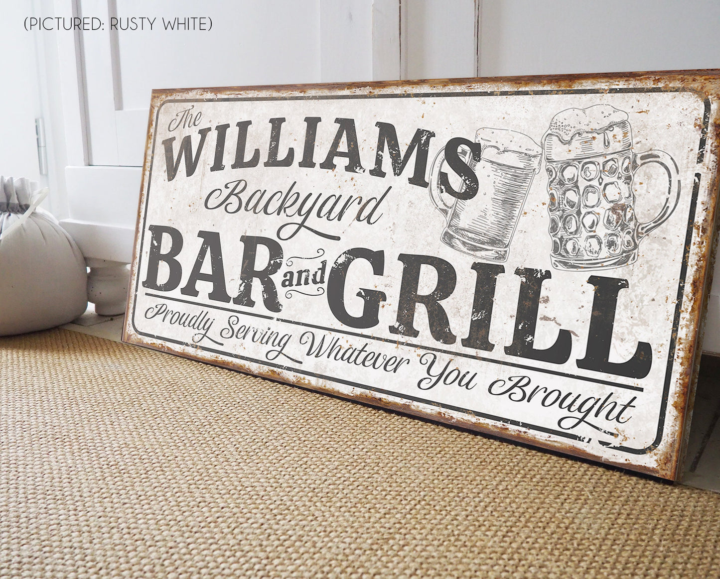 CUSTOM BACKYARD BAR AND GRILL SIGN