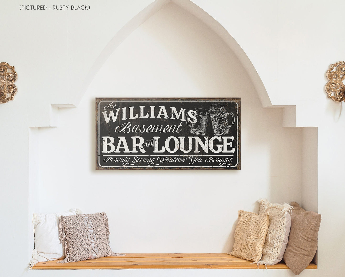 CUSTOM BASEMENT BAR AND LOUNGE SIGN