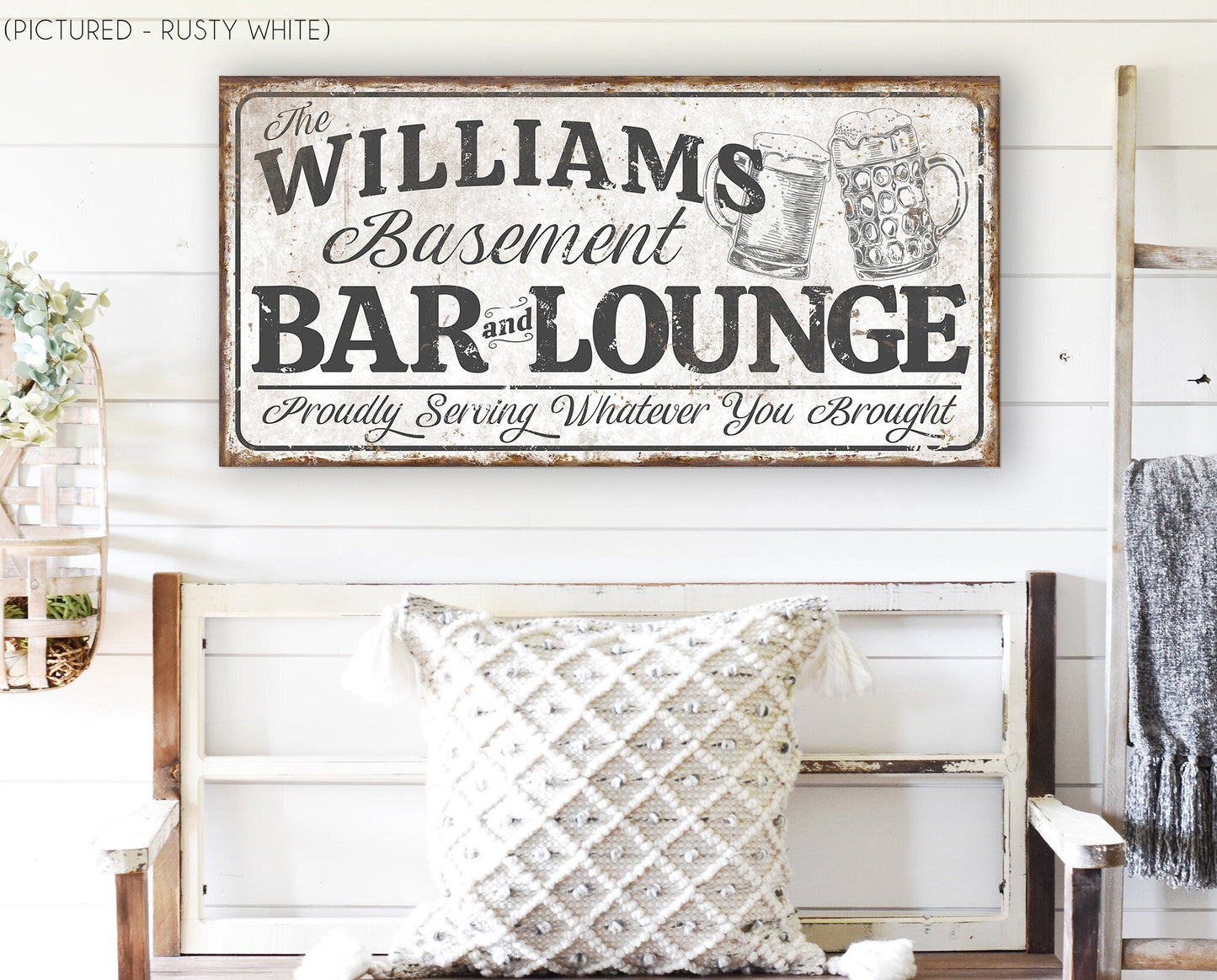 CUSTOM BASEMENT BAR AND LOUNGE SIGN