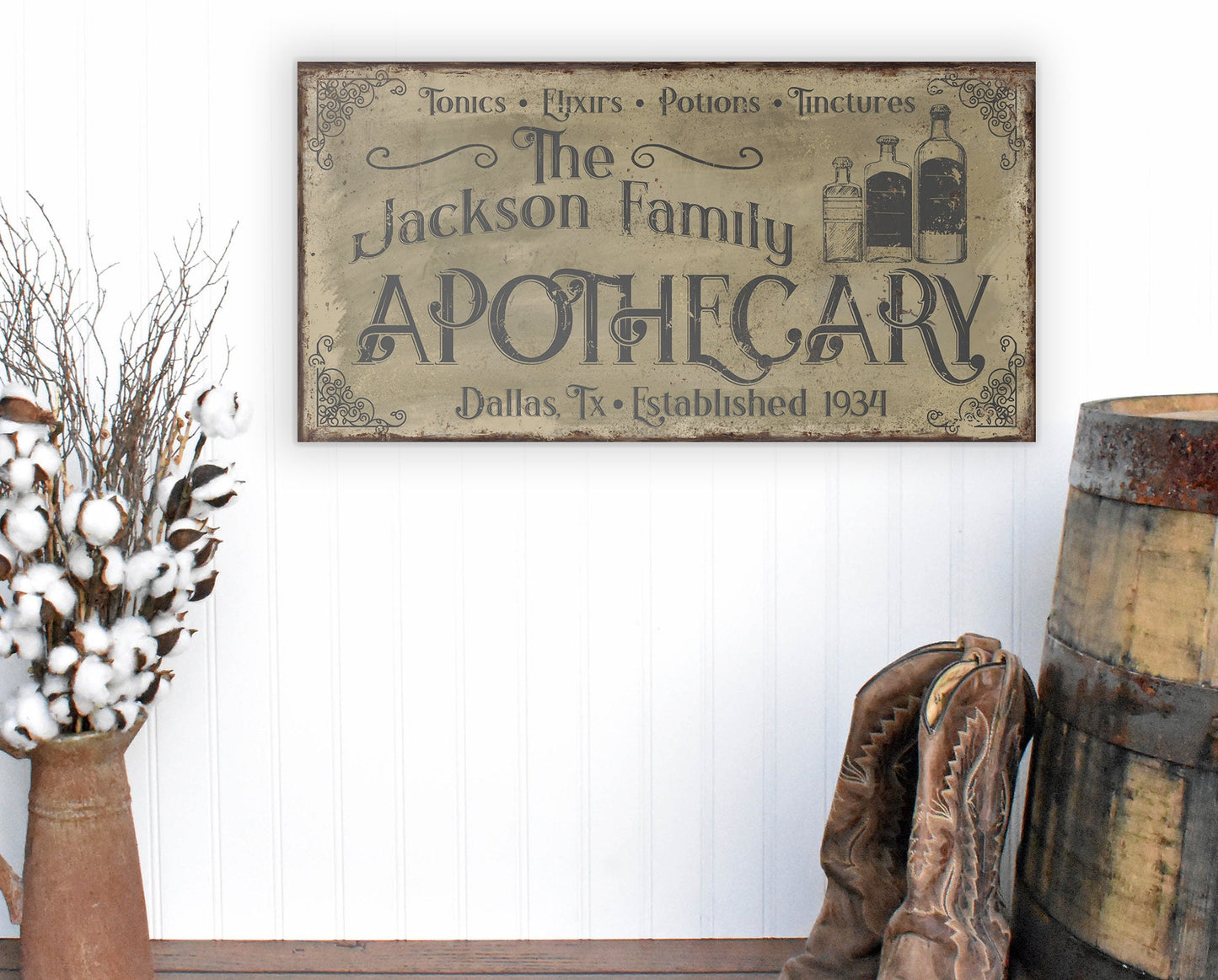 CUSTOM APOTHECARY SIGN