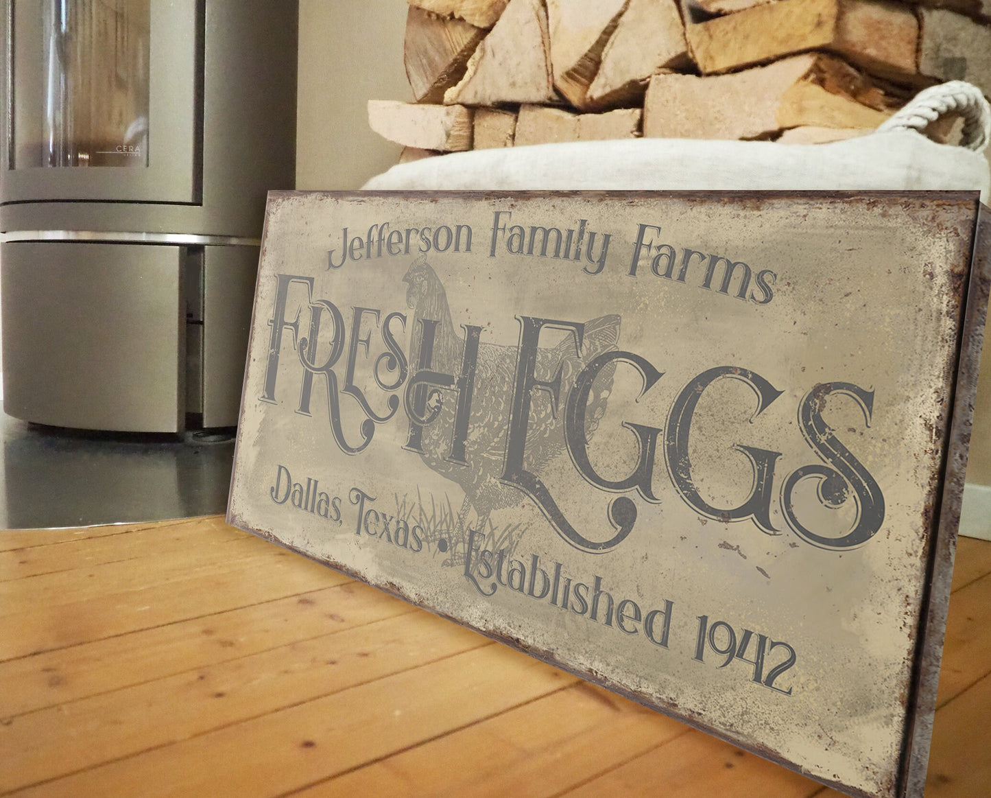 CUSTOM FRESH EGGS SIGN