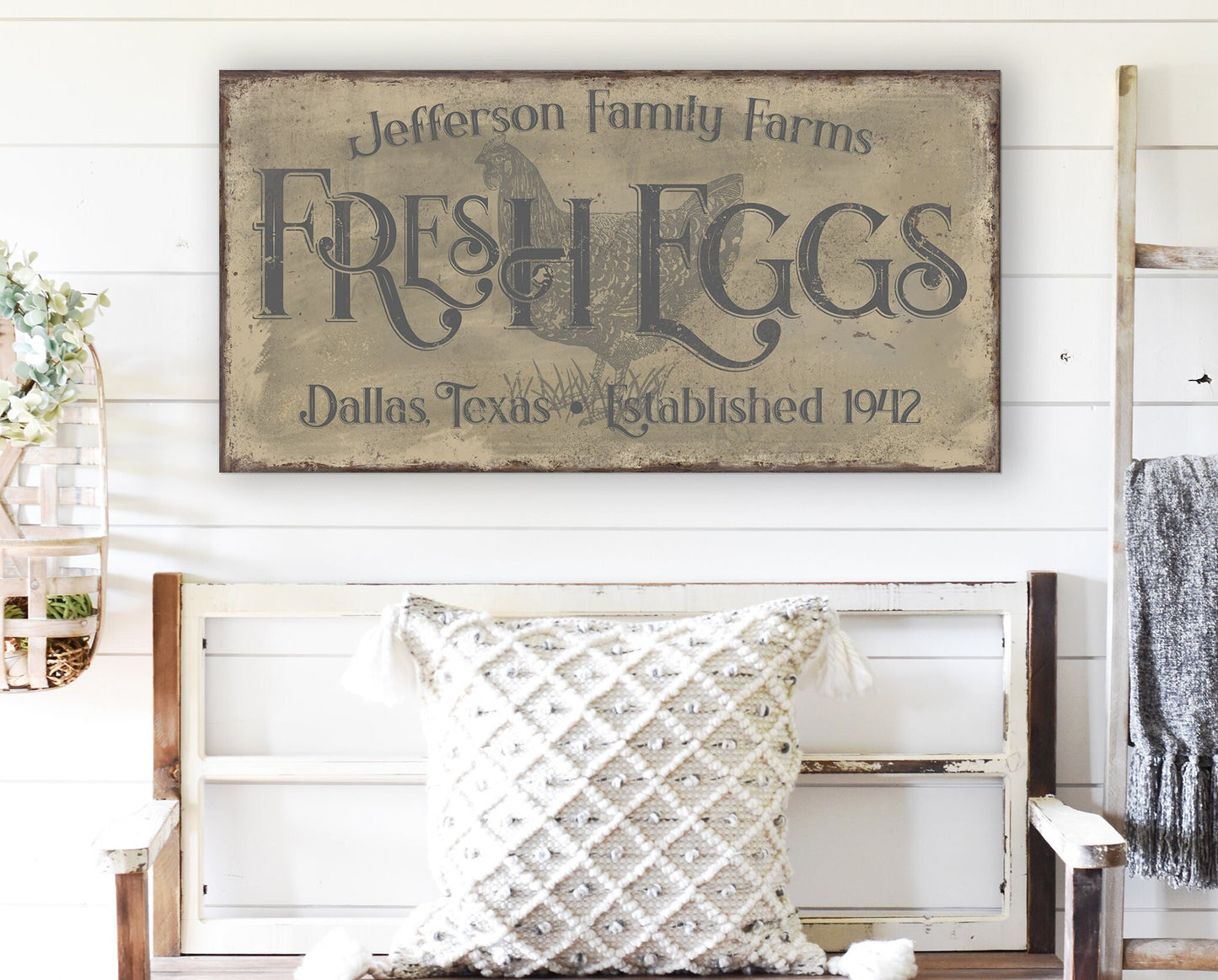 CUSTOM FRESH EGGS SIGN
