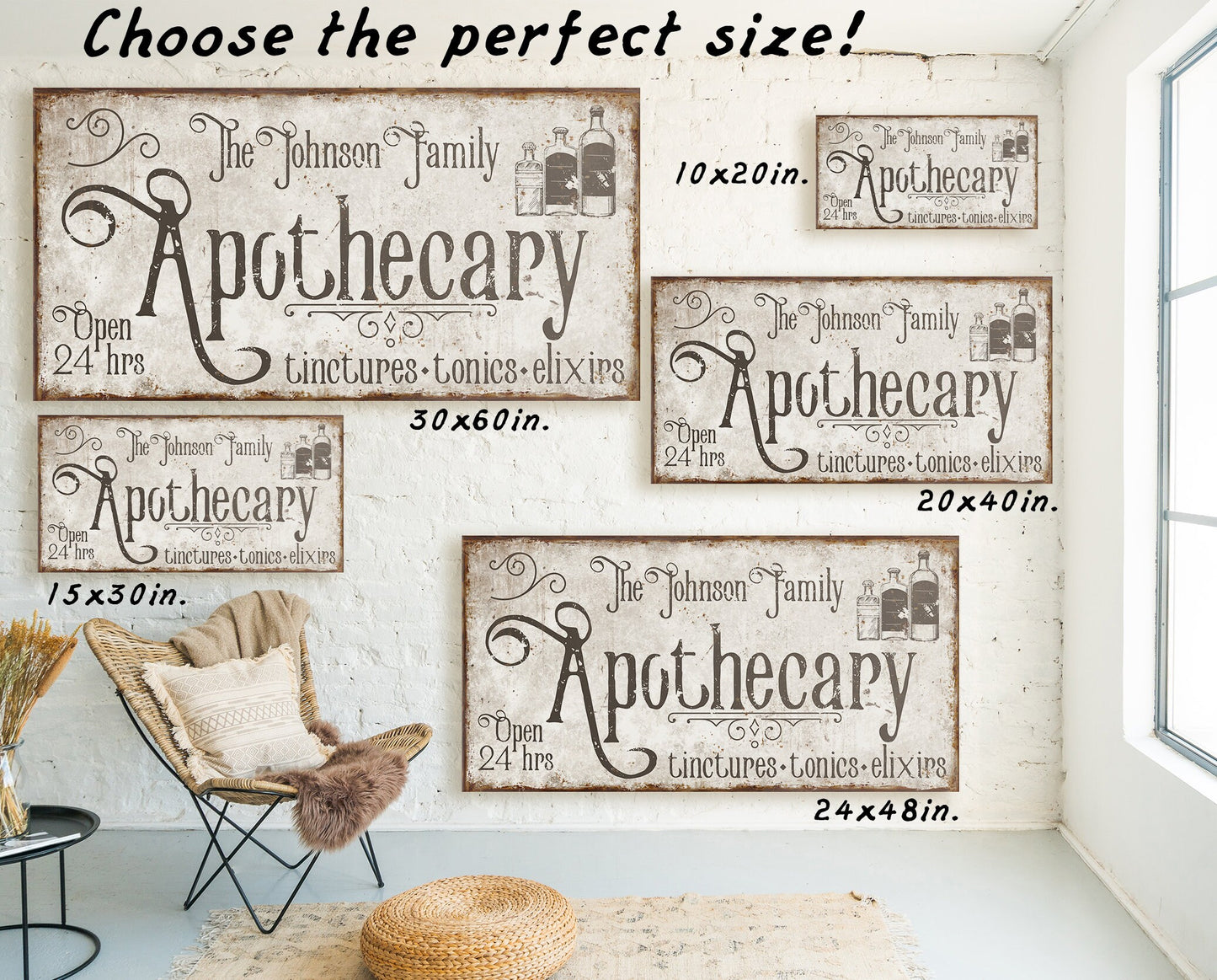 CUSTOM APOTHECARY SIGN