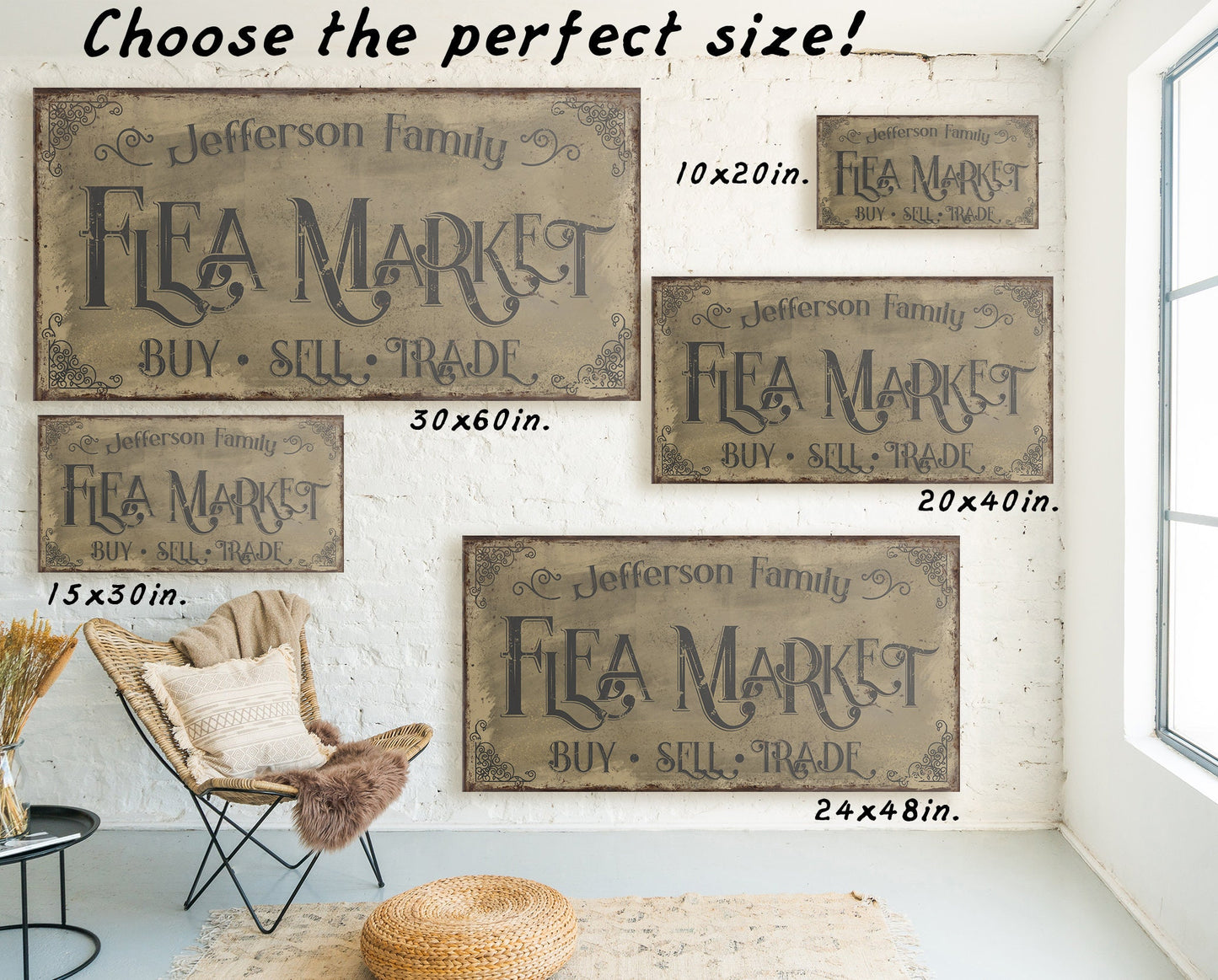 CUSTOM FLEA MARKET SIGN