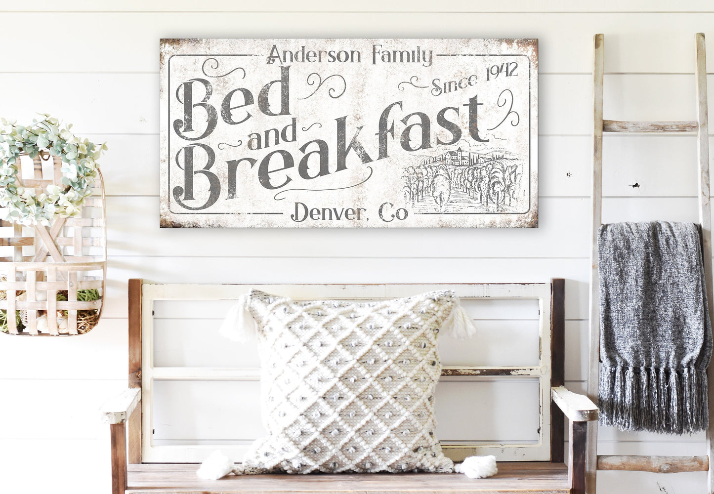 CUSTOM BED AND BREAKFAST SIGN