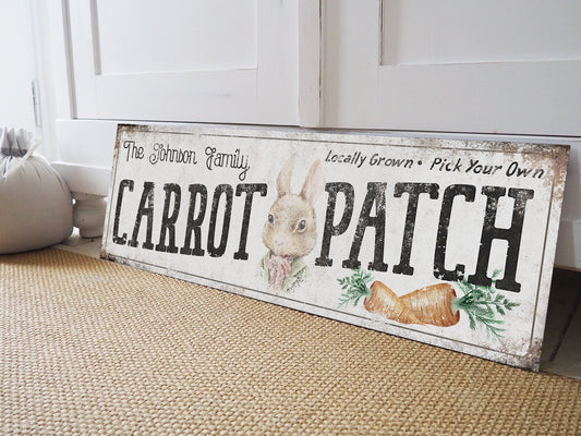 CUSTOM FAMILY CARROT PATCH SIGN