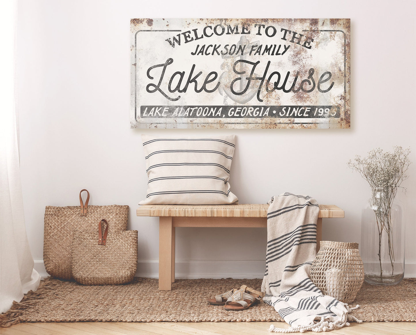 CUSTOM FAMILY LAKE HOUSE SIGN