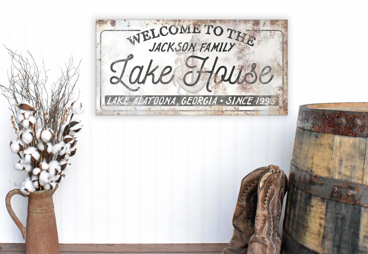 CUSTOM FAMILY LAKE HOUSE SIGN