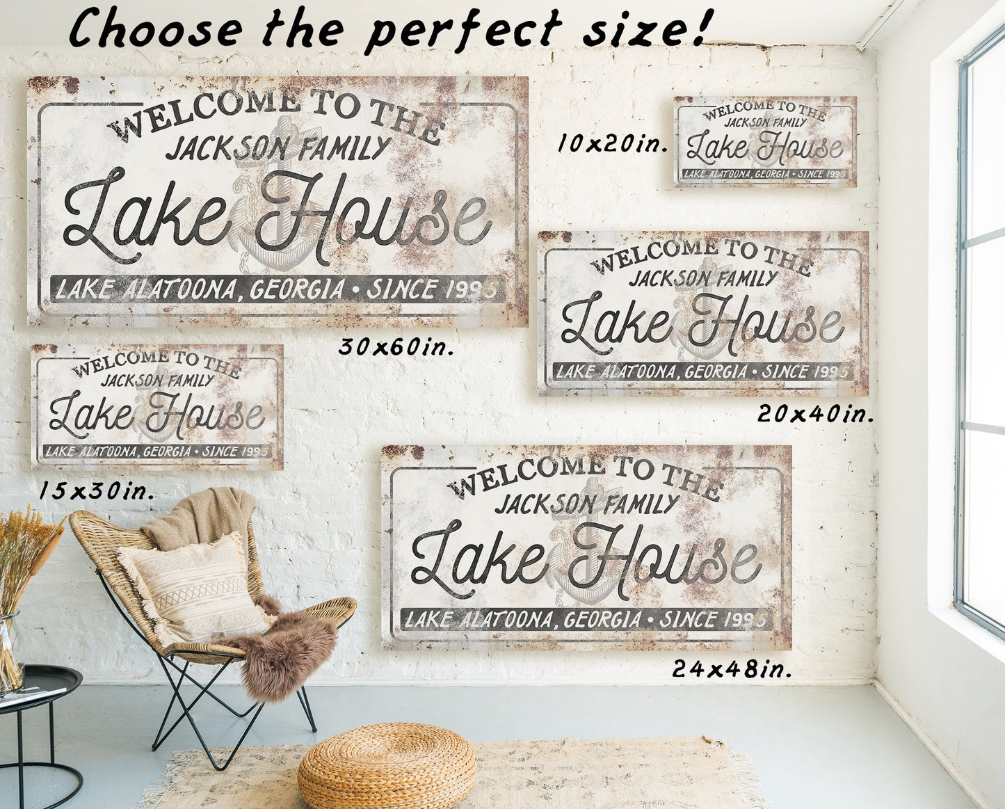 CUSTOM FAMILY LAKE HOUSE SIGN