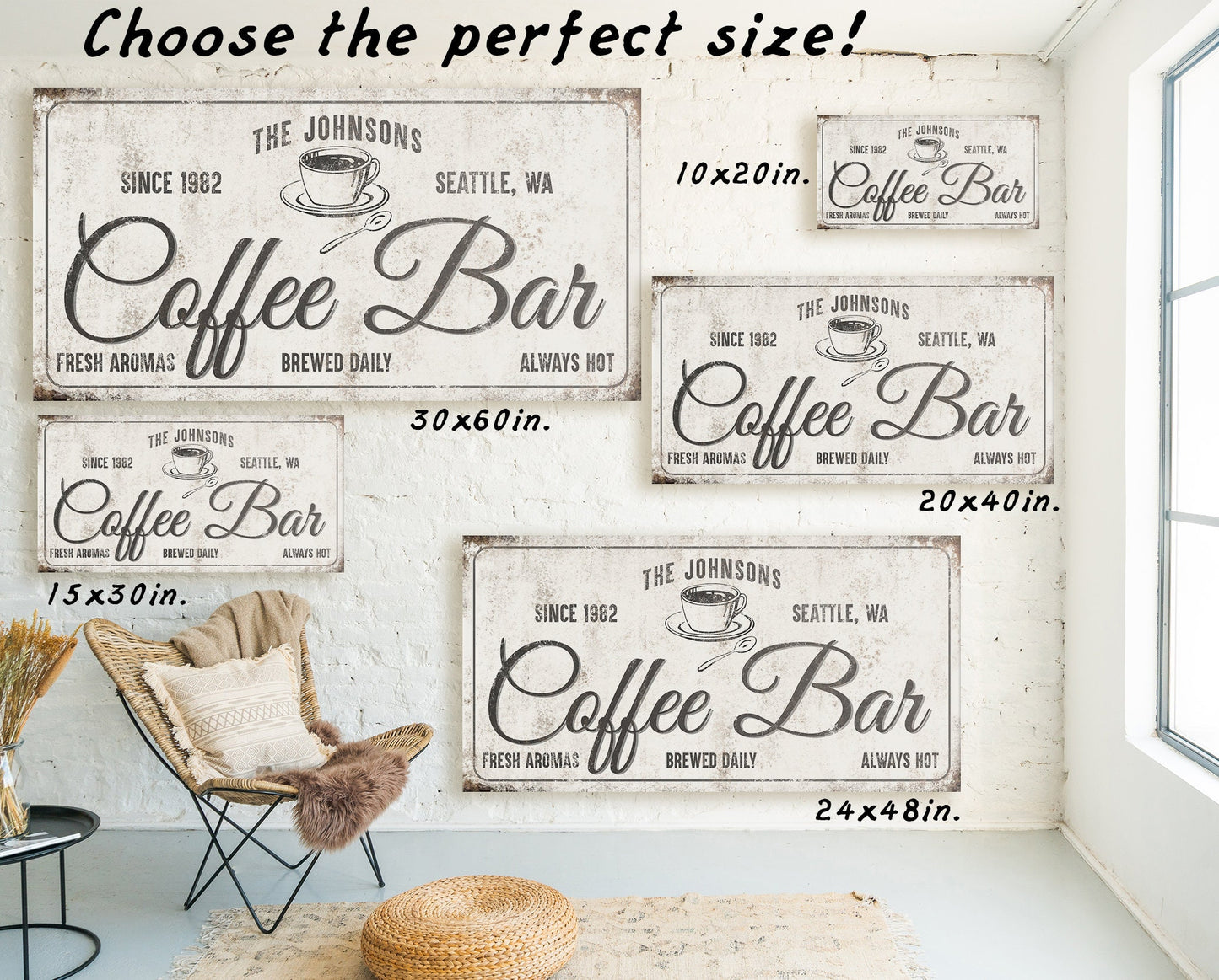 CUSTOM COFFEE BAR SIGN