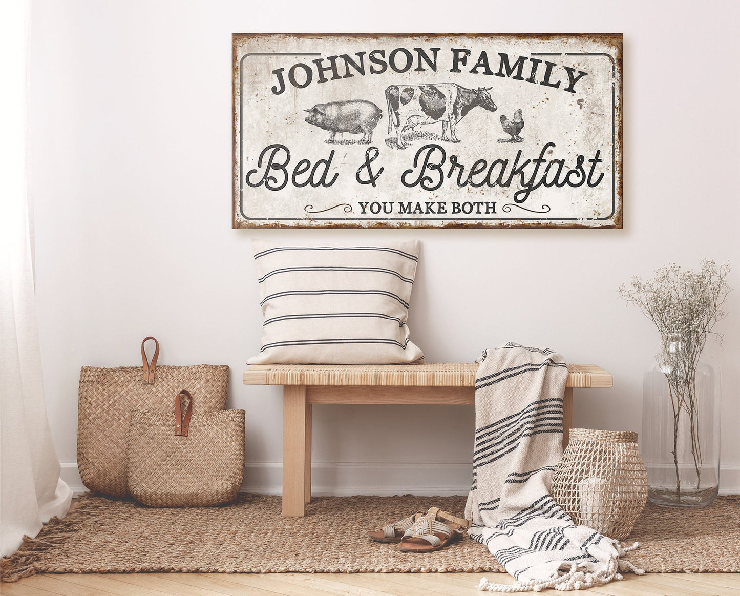 CUSTOM BED AND BREAKFAST SIGN