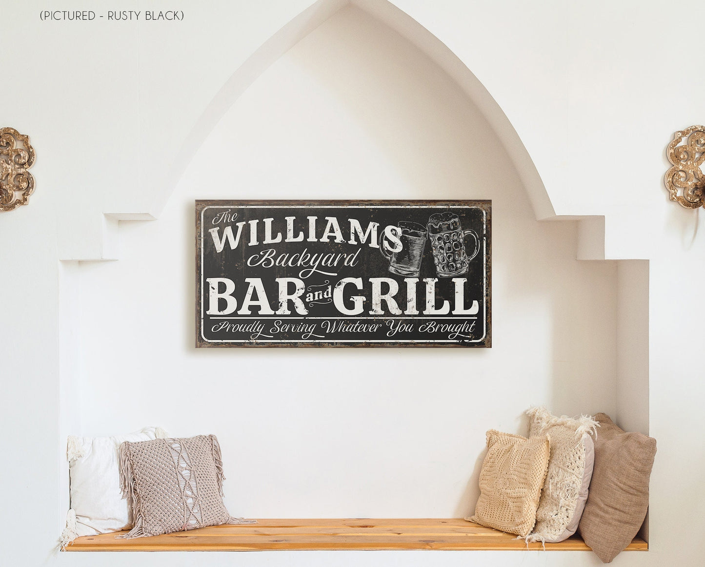 CUSTOM BACKYARD BAR AND GRILL SIGN