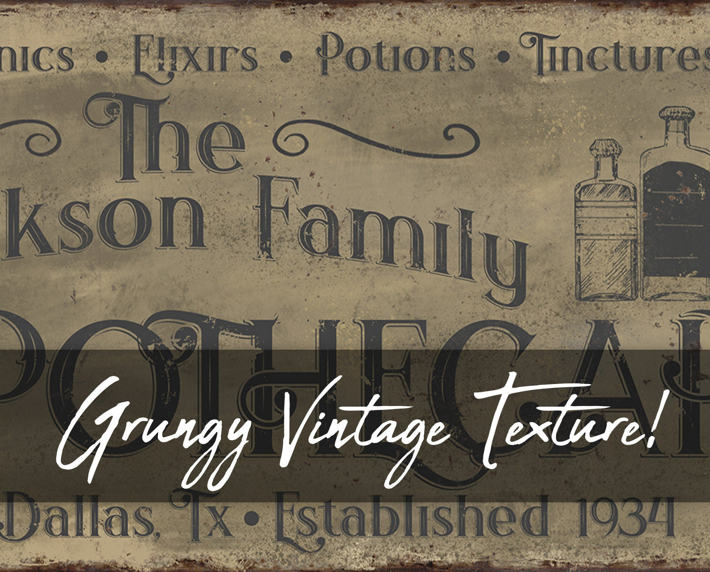 CUSTOM APOTHECARY SIGN