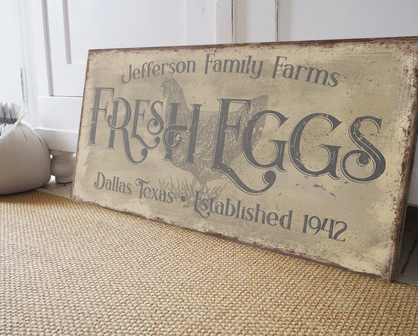 CUSTOM FRESH EGGS SIGN