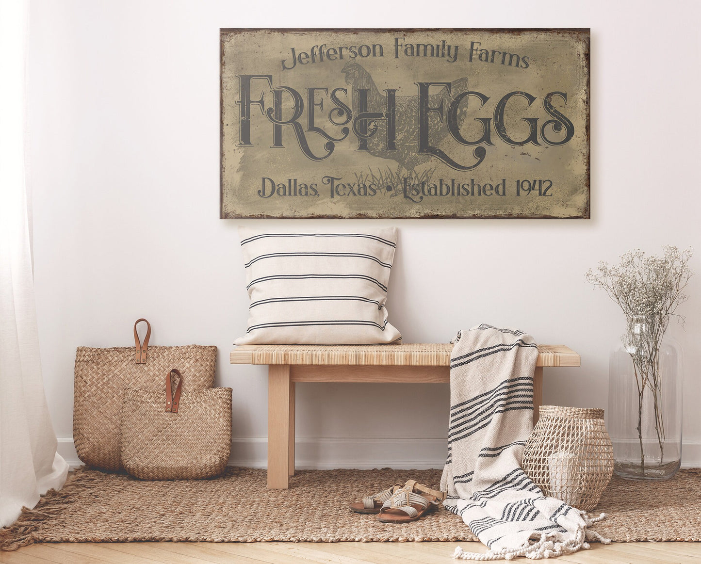 CUSTOM FRESH EGGS SIGN