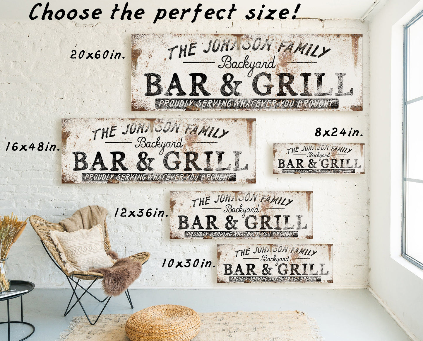 CUSTOM BACKYARD BAR AND GRILL SIGN