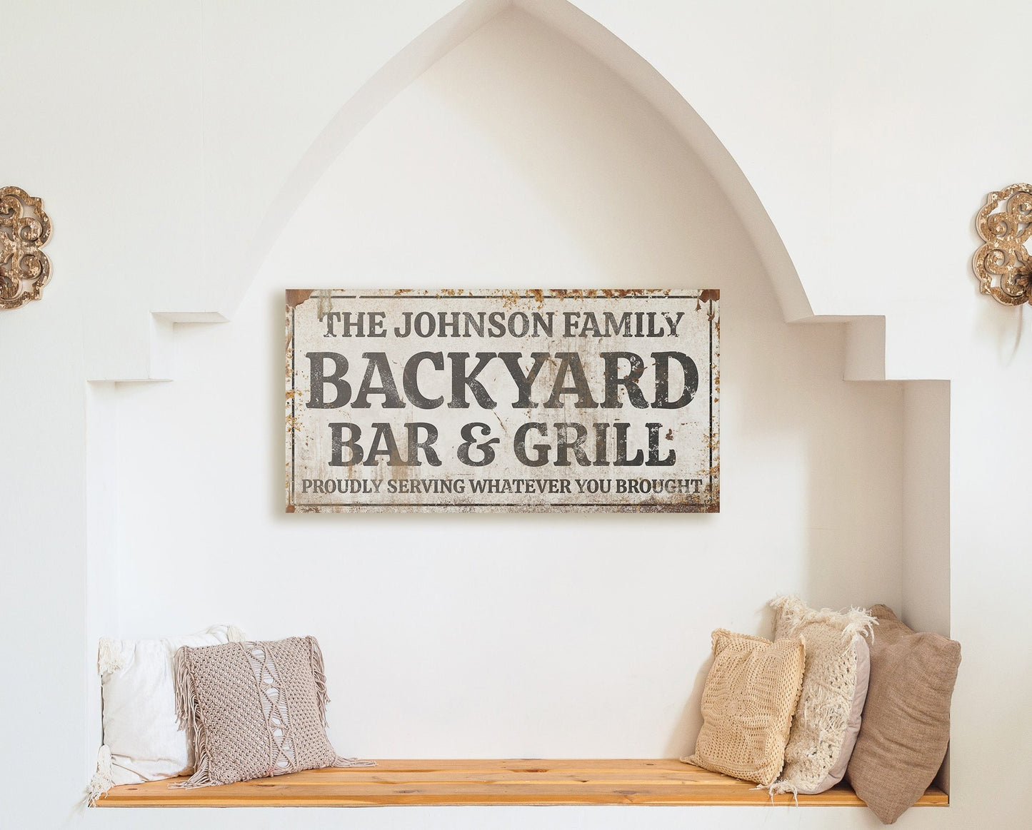 CUSTOM BACKYARD BAR AND GRILL SIGN