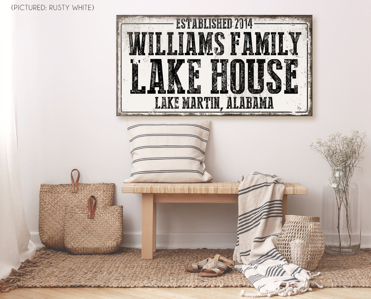 CUSTOM FAMILY LAKE HOUSE SIGN