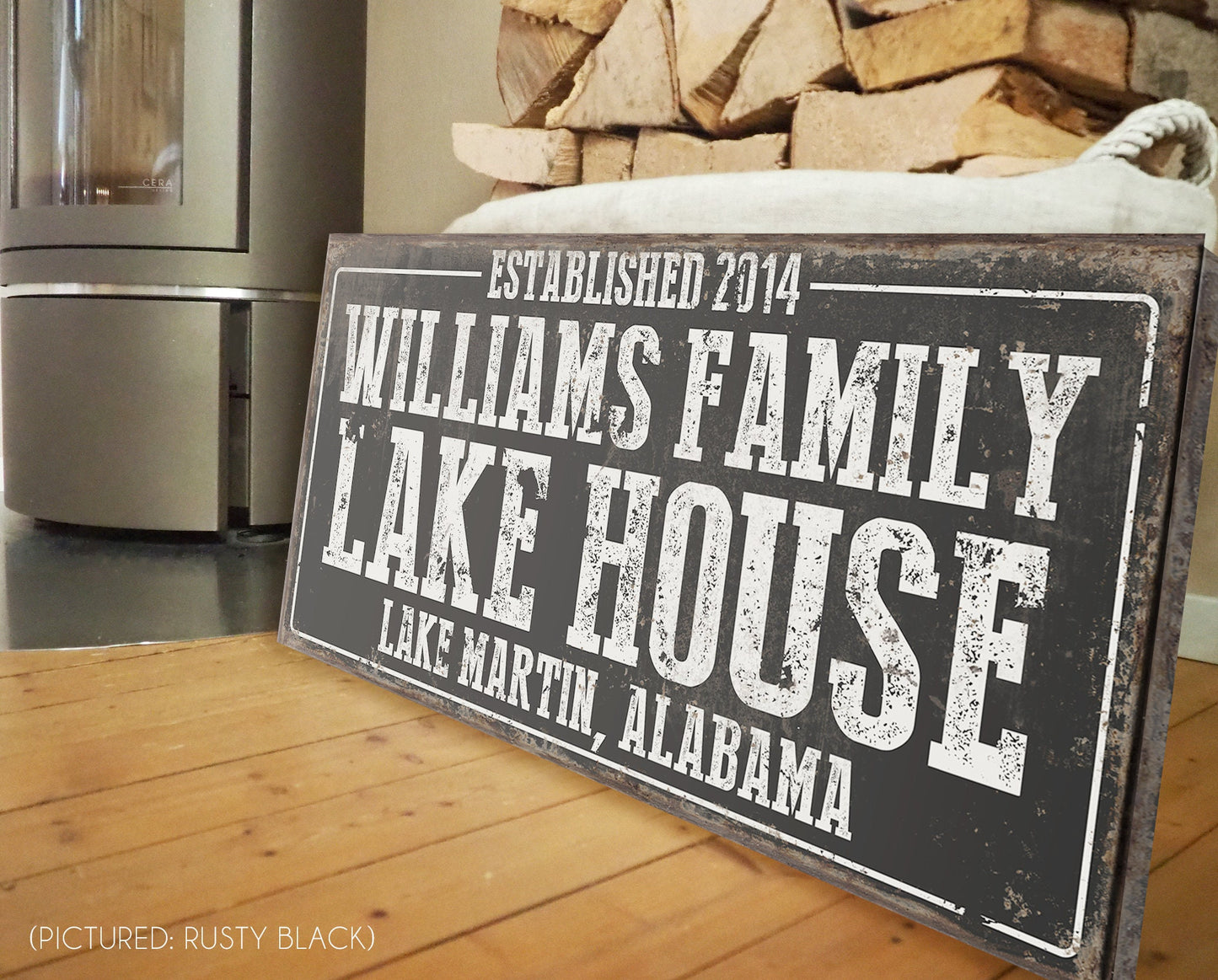 CUSTOM FAMILY LAKE HOUSE SIGN