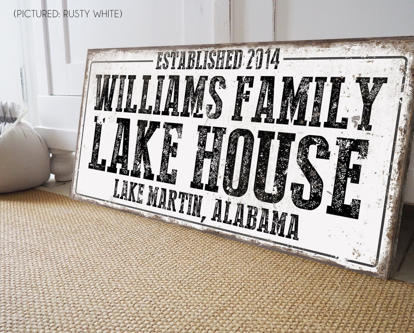 CUSTOM FAMILY LAKE HOUSE SIGN