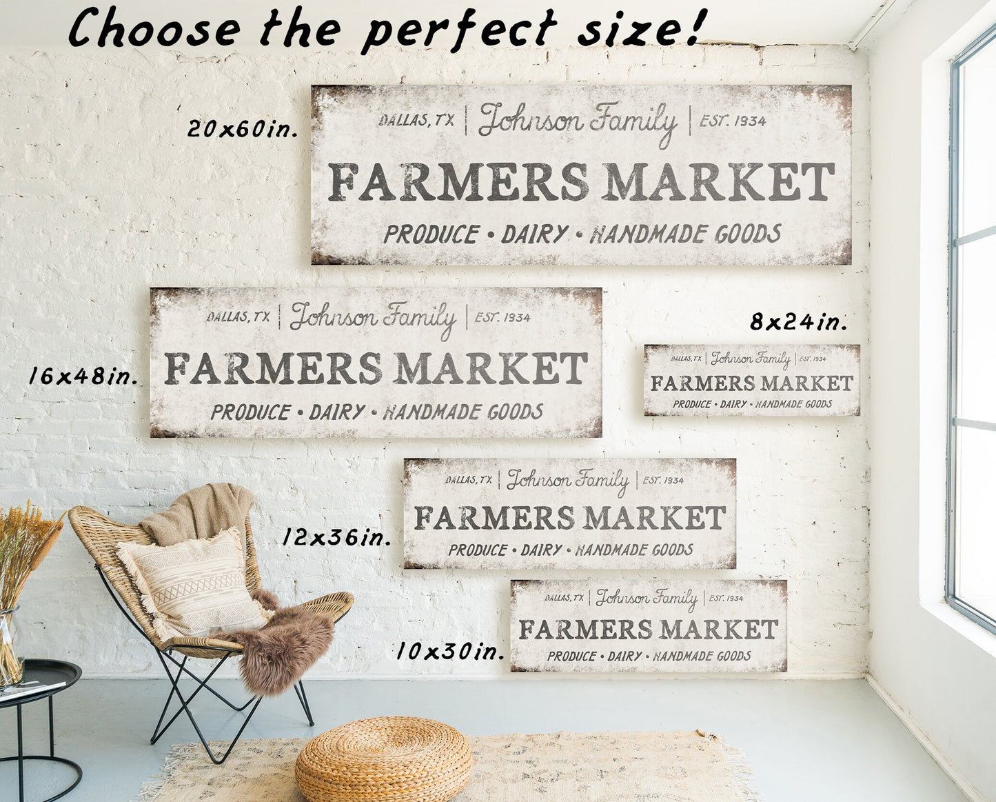 CUSTOM FARMERS MARKET SIGN