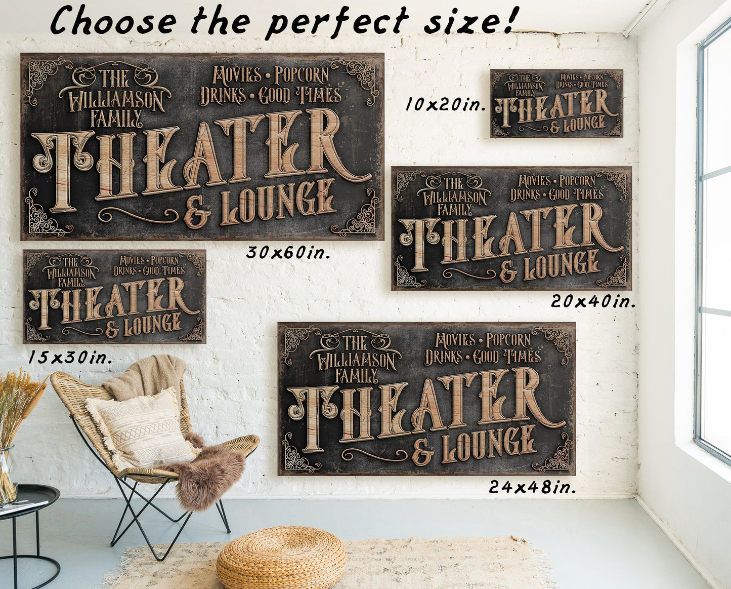 CUSTOM THEATER AND LOUNGE SIGN