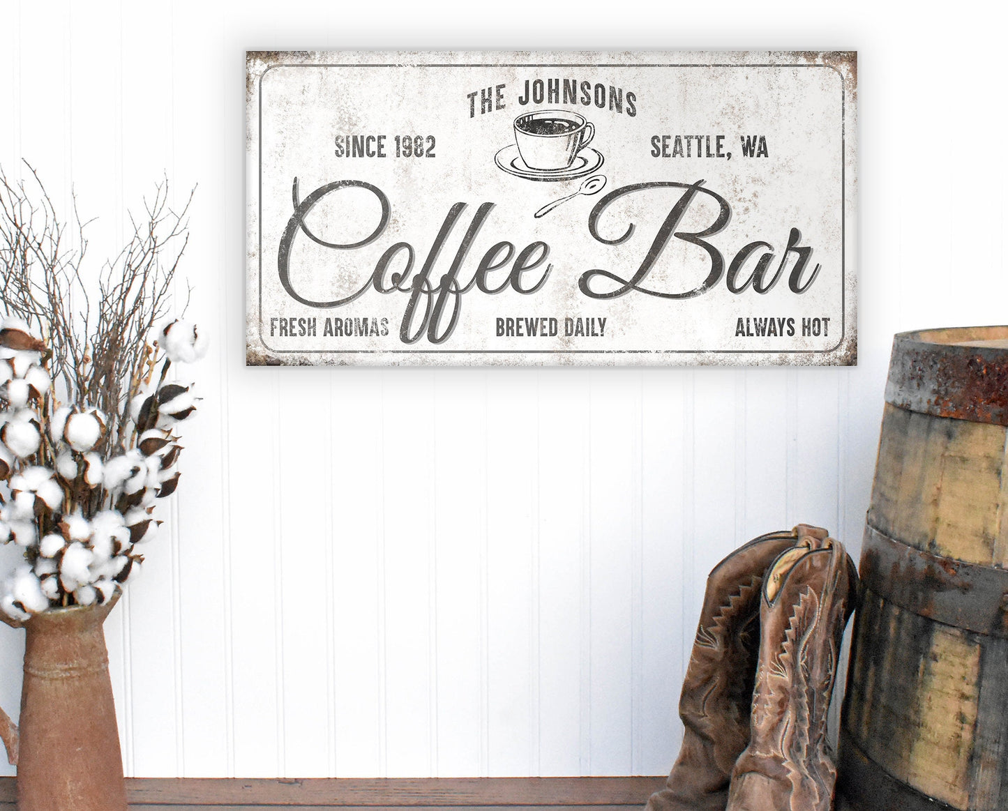 CUSTOM COFFEE BAR SIGN