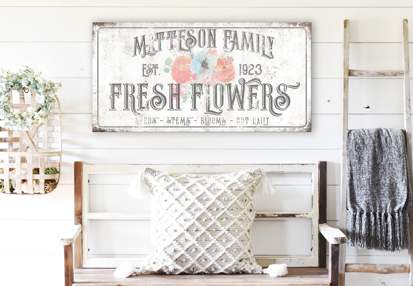 CUSTOM FLOWERS SIGN