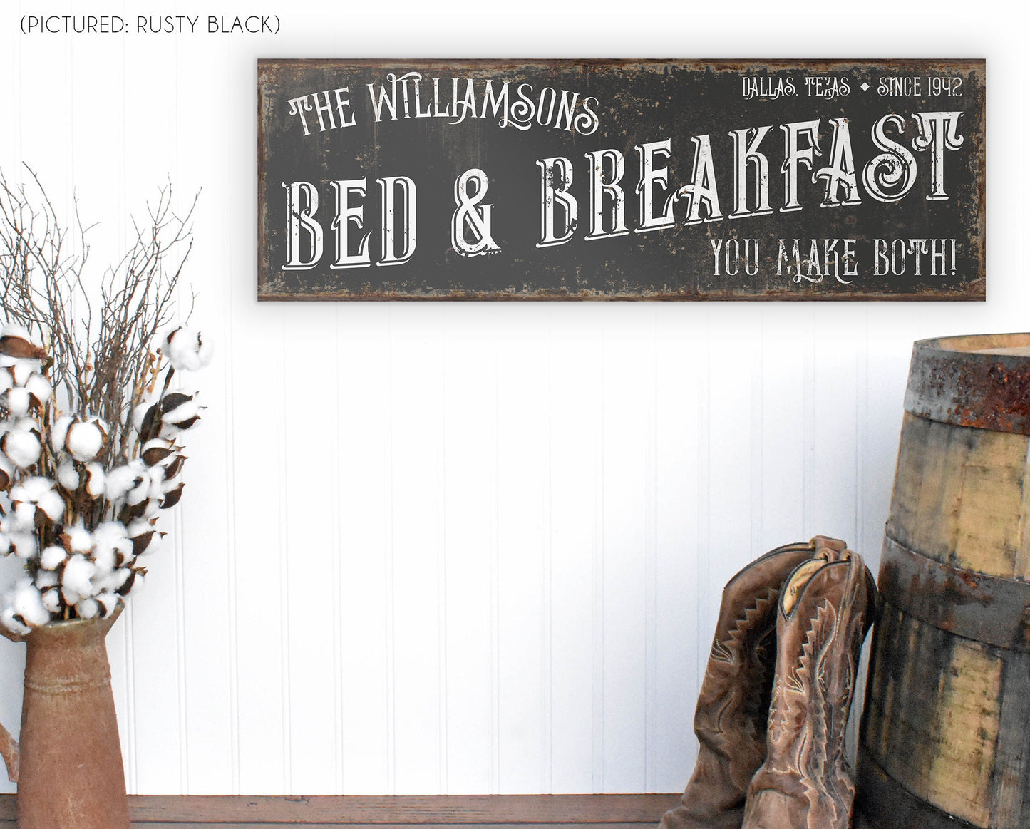CUSTOM BED AND BREAKFAST SIGN