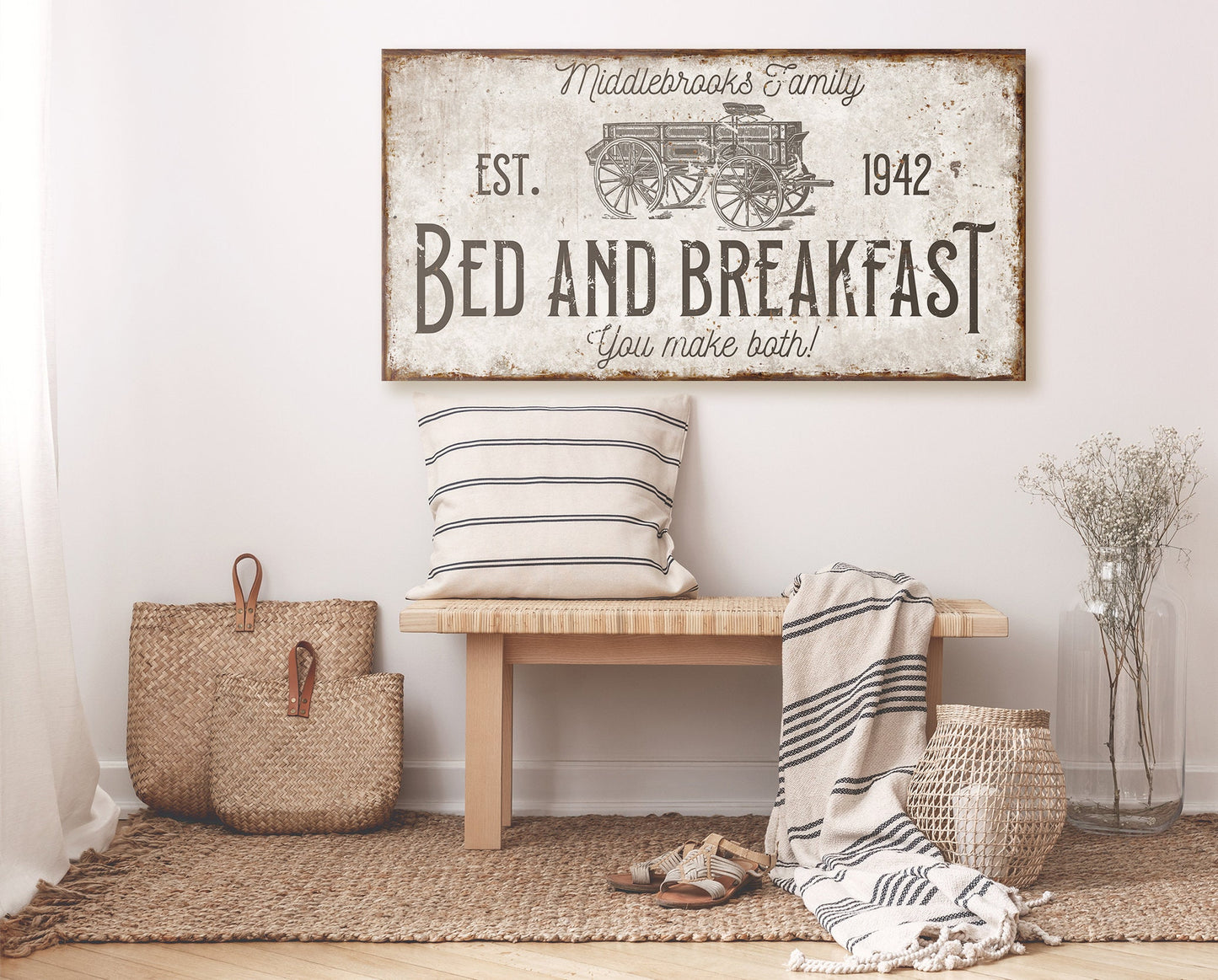 CUSTOM BED AND BREAKFAST SIGN