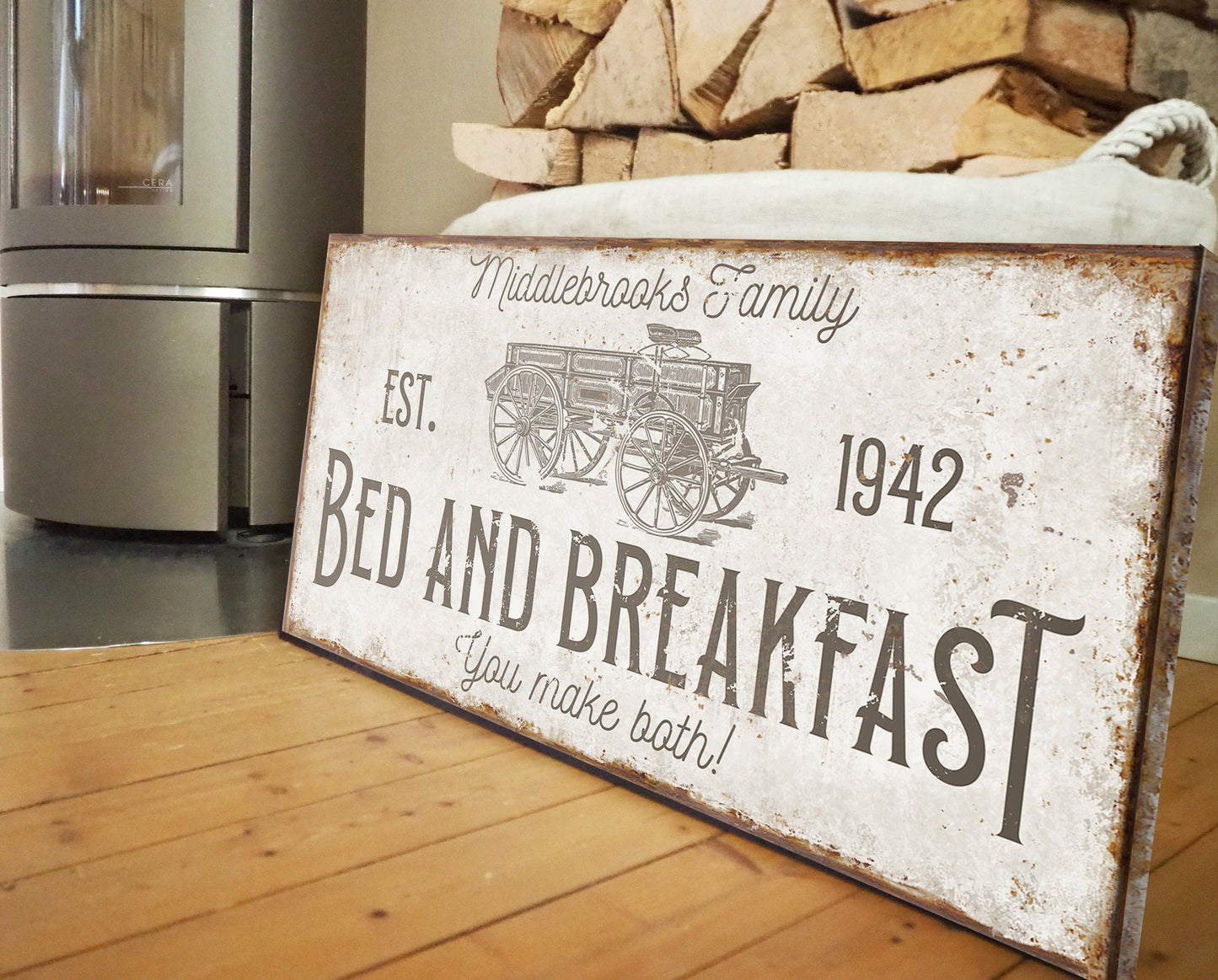 CUSTOM BED AND BREAKFAST SIGN