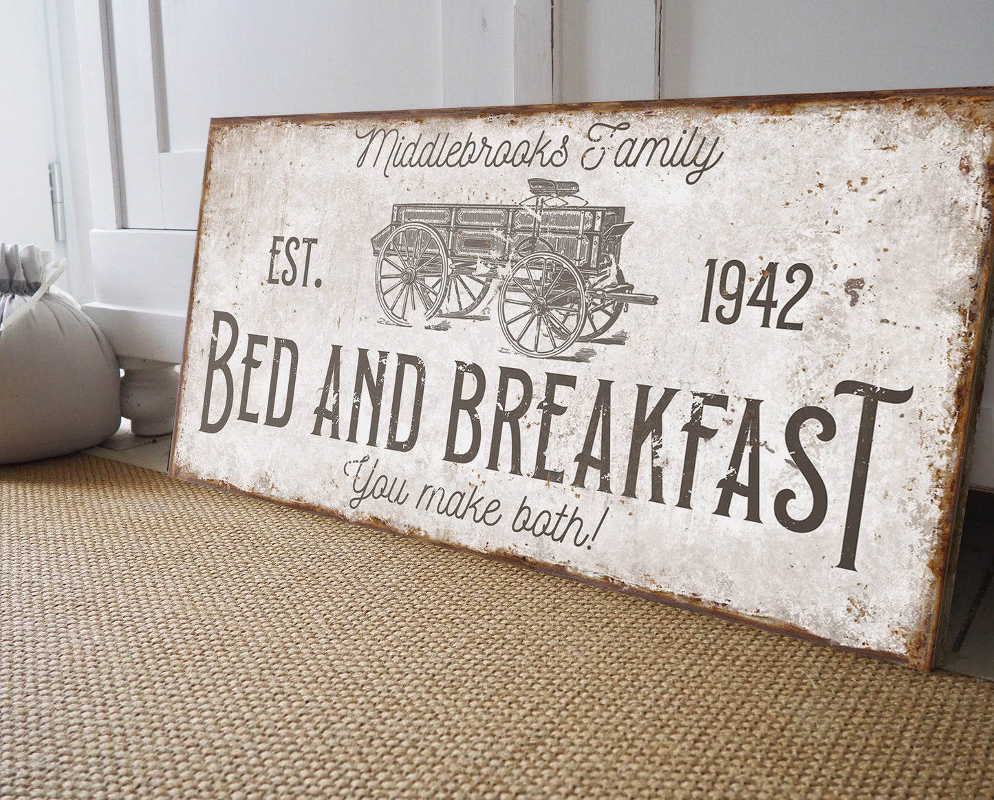 CUSTOM BED AND BREAKFAST SIGN