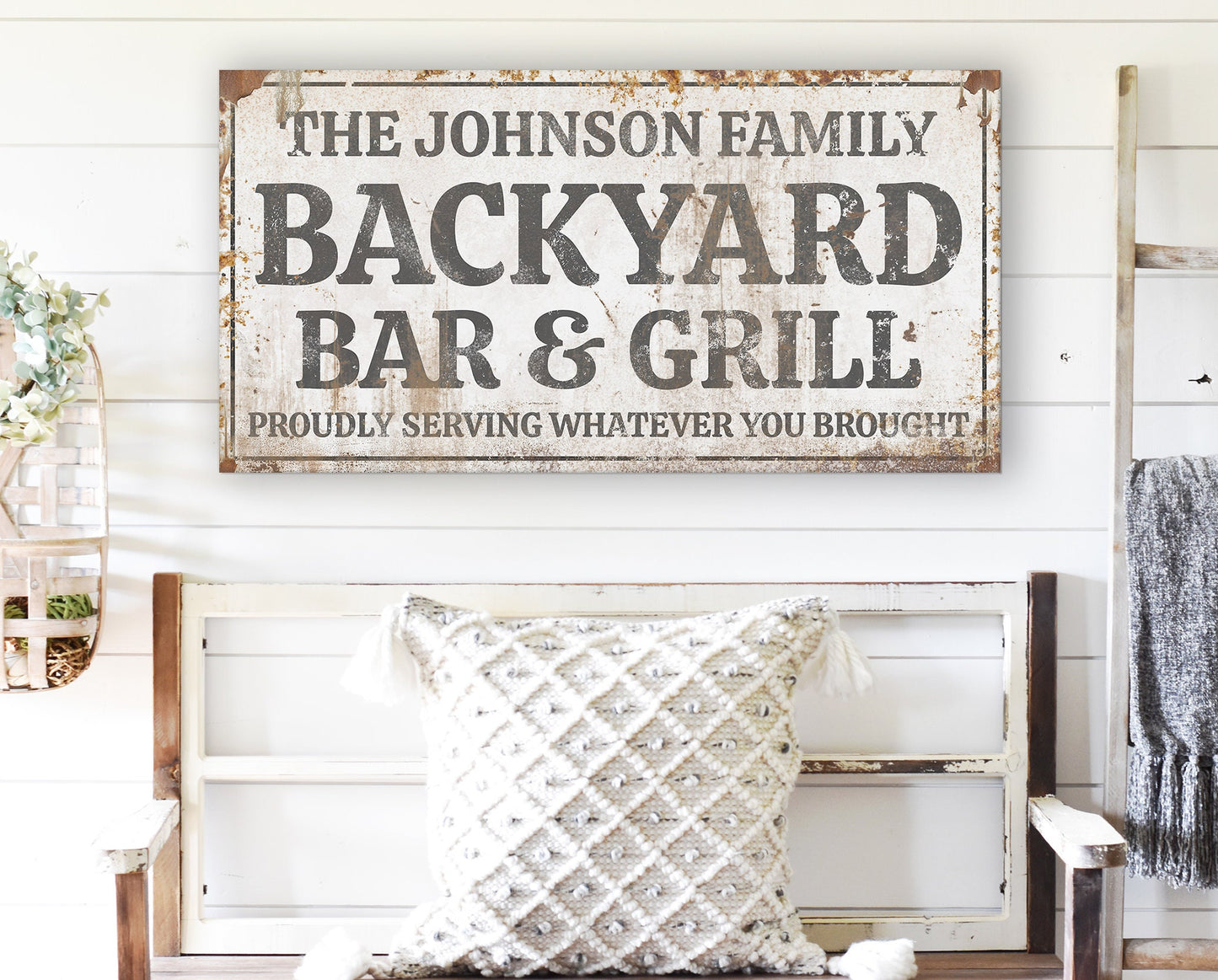 CUSTOM BACKYARD BAR AND GRILL SIGN