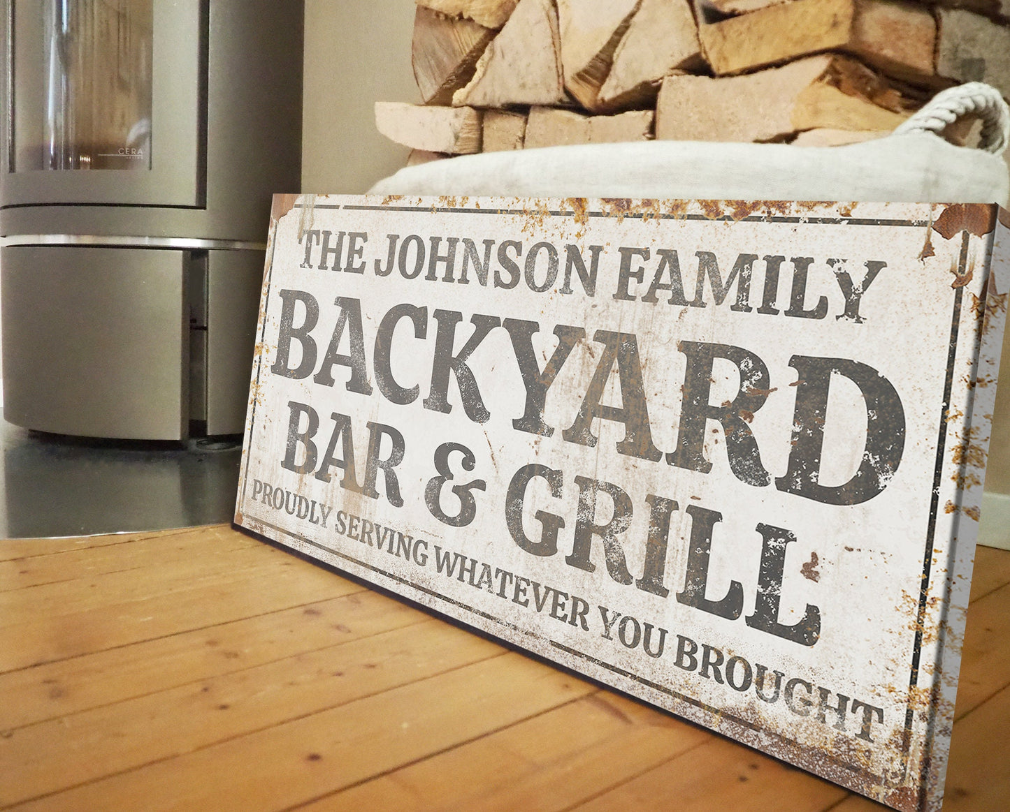 CUSTOM BACKYARD BAR AND GRILL SIGN