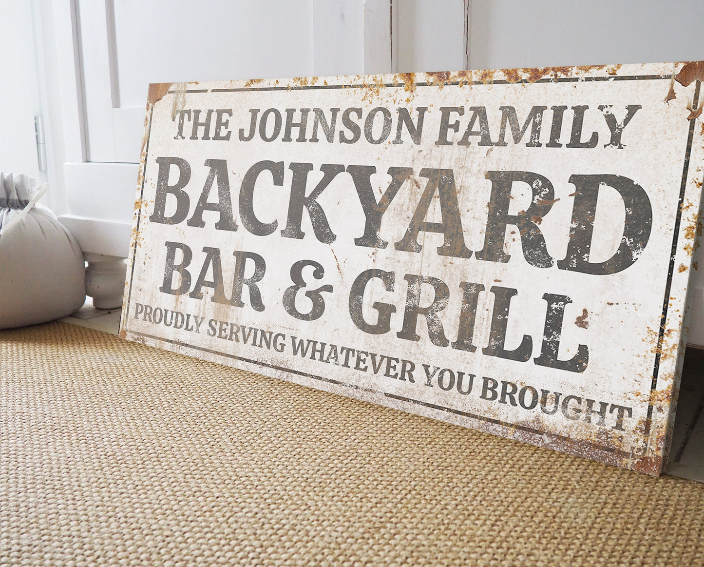 CUSTOM BACKYARD BAR AND GRILL SIGN