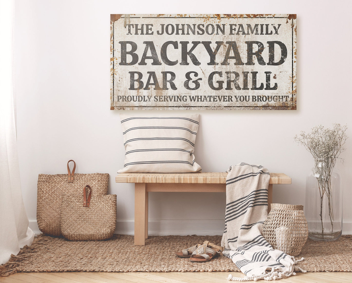 CUSTOM BACKYARD BAR AND GRILL SIGN