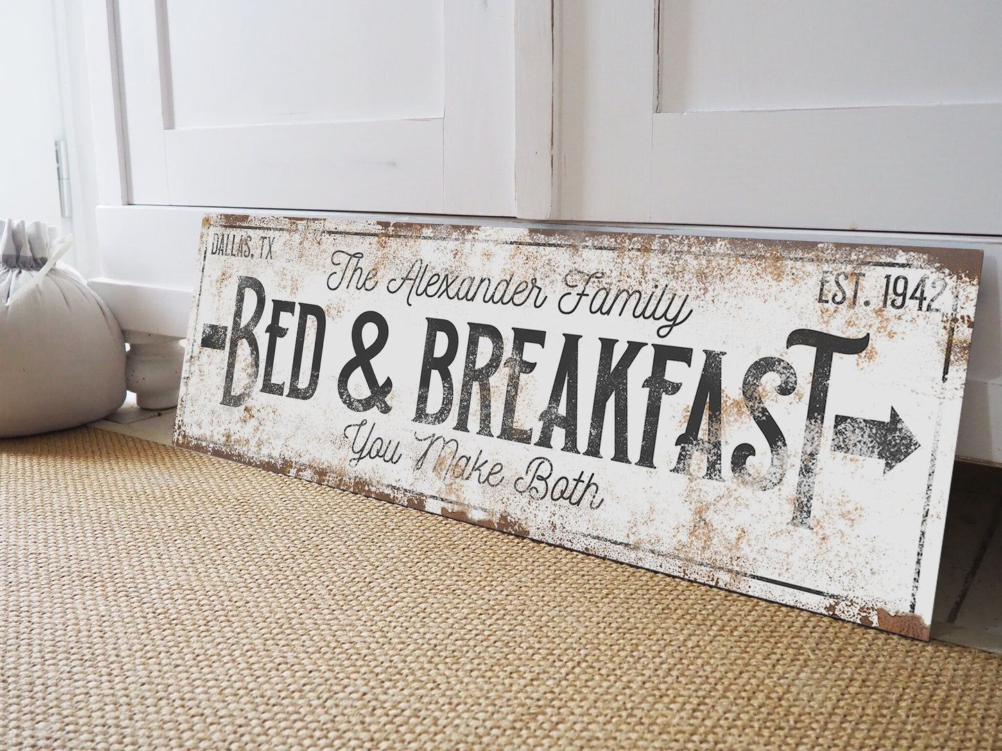 CUSTOM BED AND BREAKFAST SIGN