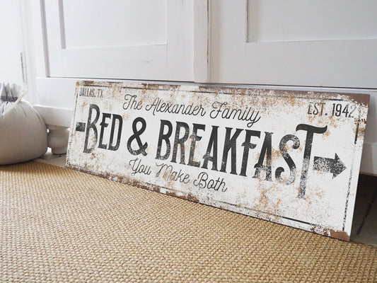 CUSTOM BED AND BREAKFAST SIGN