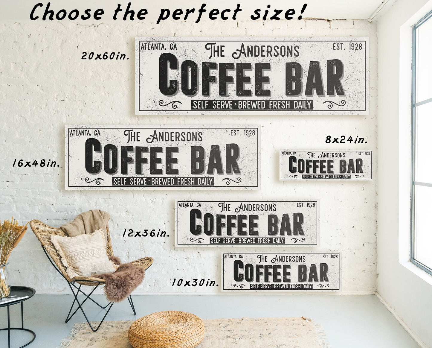 CUSTOM COFFEE BAR SIGN
