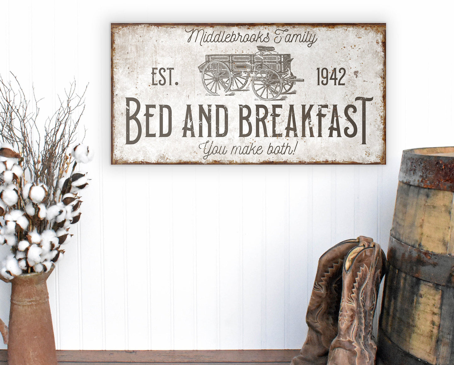 CUSTOM BED AND BREAKFAST SIGN